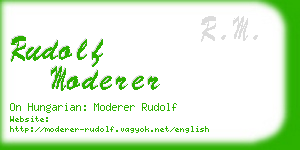 rudolf moderer business card